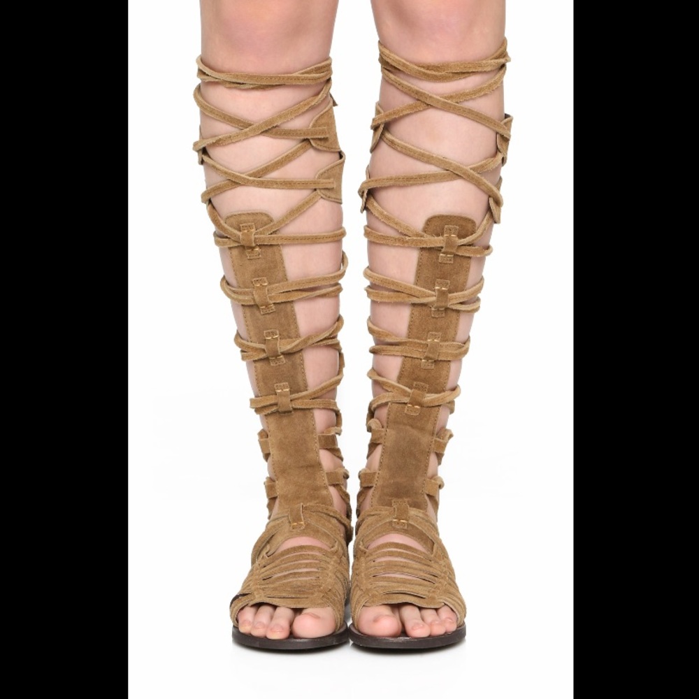 Free People gladiator suede sandals